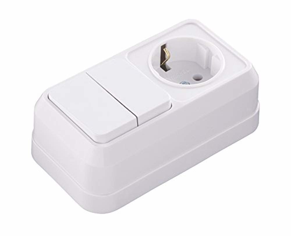 Makel Sıva Üstü Komitatör + Topraklı Priz Beyaz