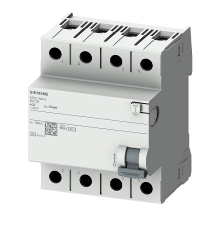 Siemens 4X40A 30mA 6kA Trifaze Kaçak Akım Rolesi  (5SV5344-6)