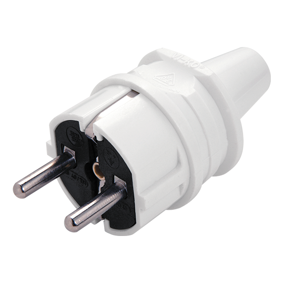 Viko Topraklı Erkek Fiş Beyaz (I Tipi)