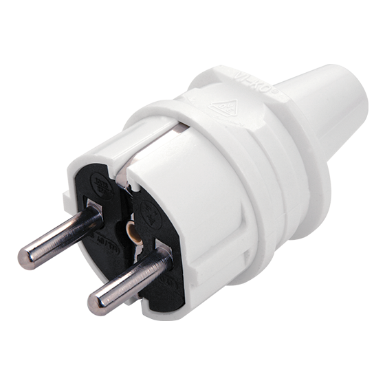 Viko Topraklı Erkek Fiş Beyaz (I Tipi)