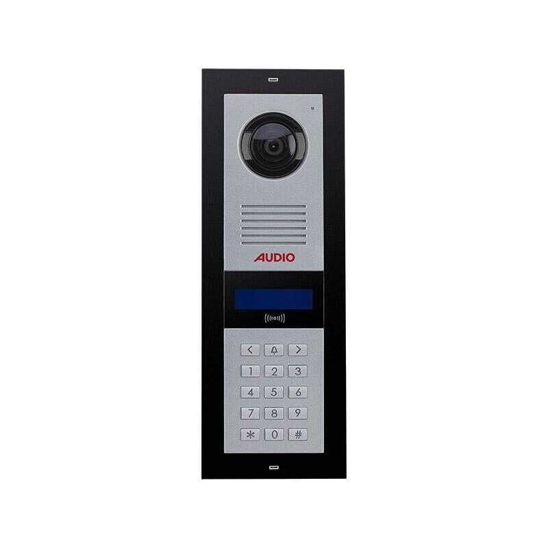 Aıdio - Mekanik Butonlu Kameralı Zil Paneli LCD Ekran Kart Okuyuculu Siyah - (003003)