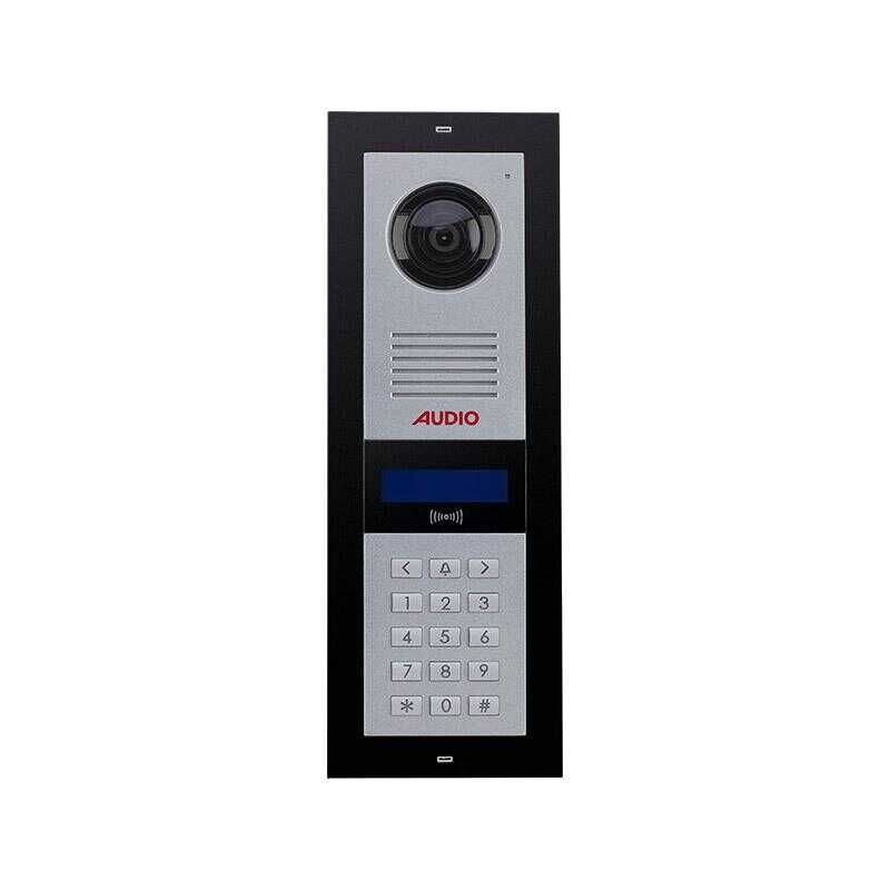 Aıdio - Mekanik Butonlu Kameralı Zil Paneli LCD Ekran Kart Okuyuculu Siyah - (003003)