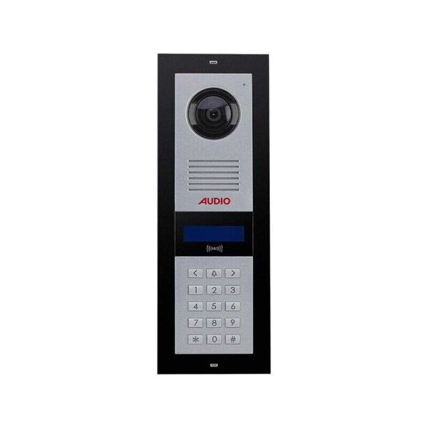 Aıdio - Mekanik Butonlu Kameralı Zil Paneli LCD Ekran Kart Okuyuculu Siyah - (003003)